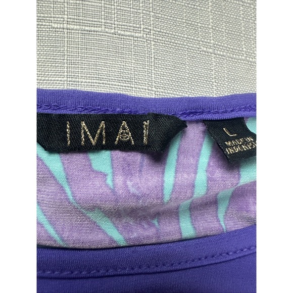 IMAN Global Chic Runway Jersey Sleeveless Surplice Dress Sapphire - Picture 5 of 10